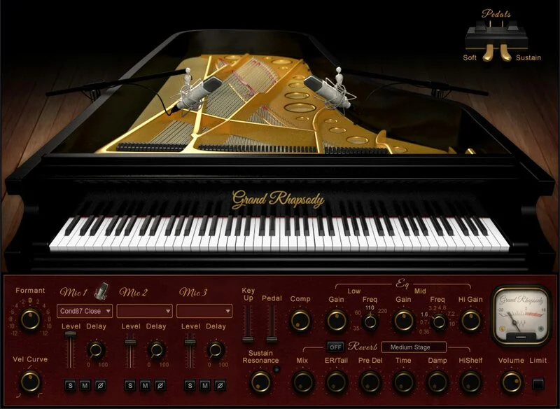 Waves Grand Rhapsody Piano interface