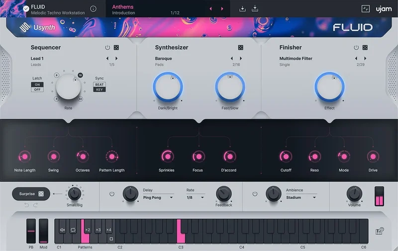 UJAM Usynth Fluid interface