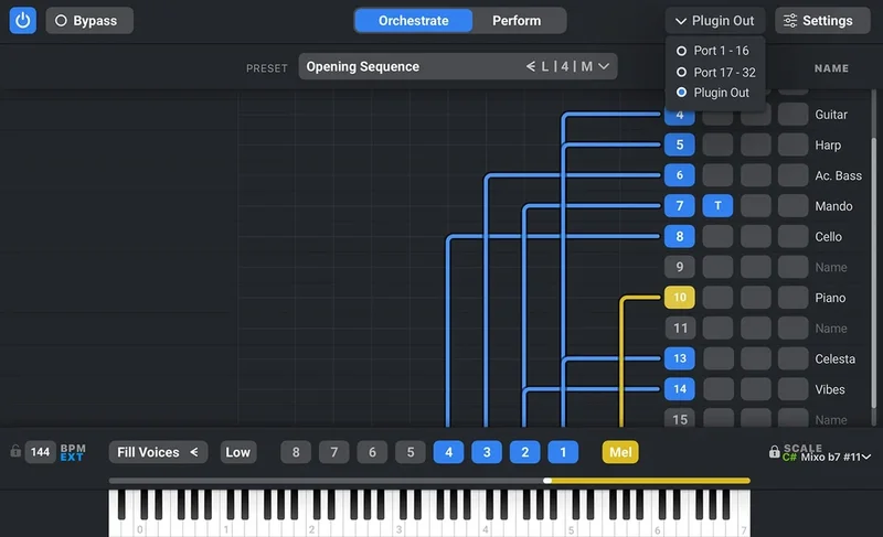 Nextmidi Divisimate Core interface