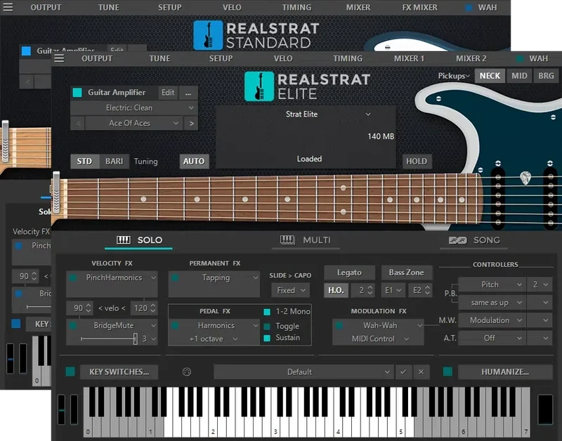 MusicLab RealStrat 5 interface