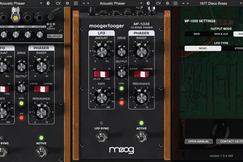 Moog MF-103S 12-Stage Phaser interface