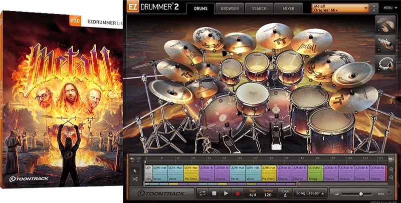 Toontrack EZX Metal! interface