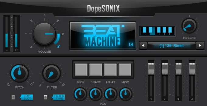 DopeSONIX Beat Machine 1 & 2 Bundle interface
