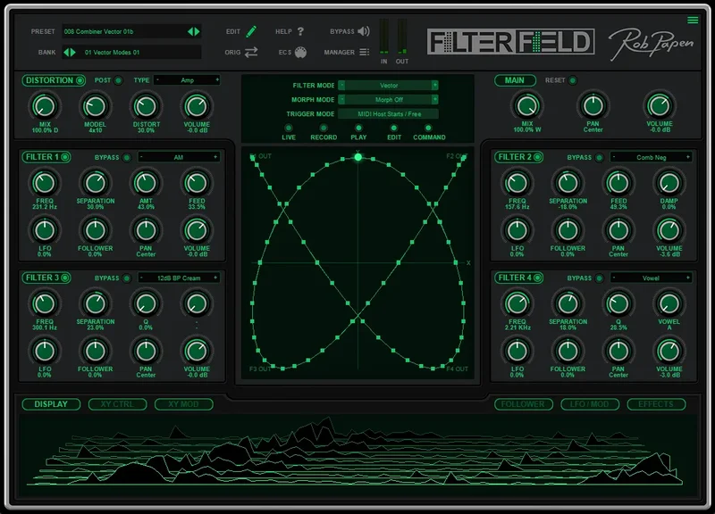 Rob Papen FilterField interface