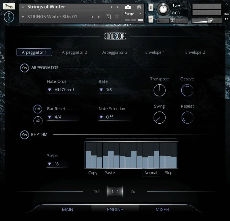 Sonuscore Strings of Winter interface