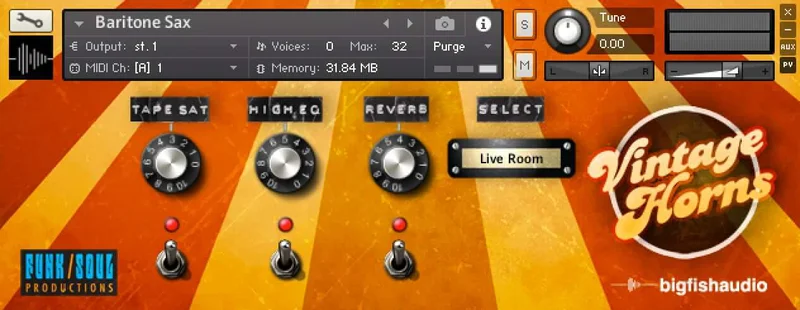 Big Fish Audio Vintage Horns interface