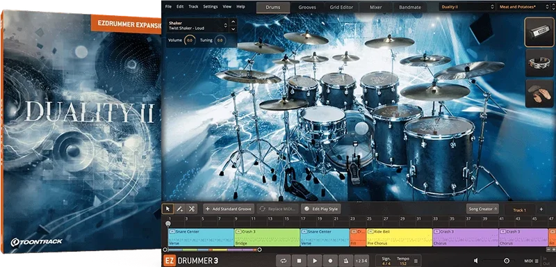 Toontrack EZX Duality II interface