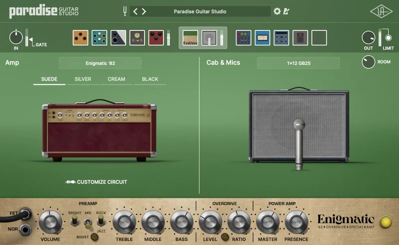 Universal Audio Paradise Guitar Studio Crossgrade from select UAD Amp Plug-ins interface