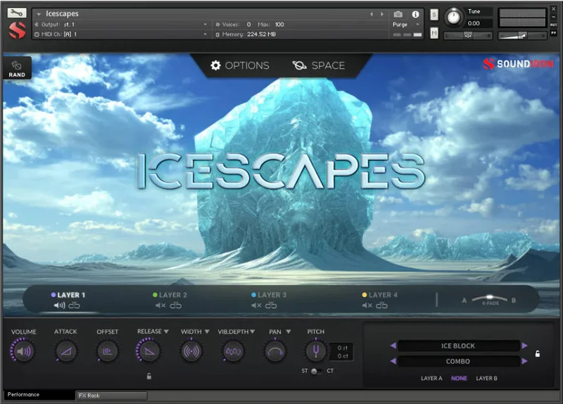 Soundiron Icescapes interface
