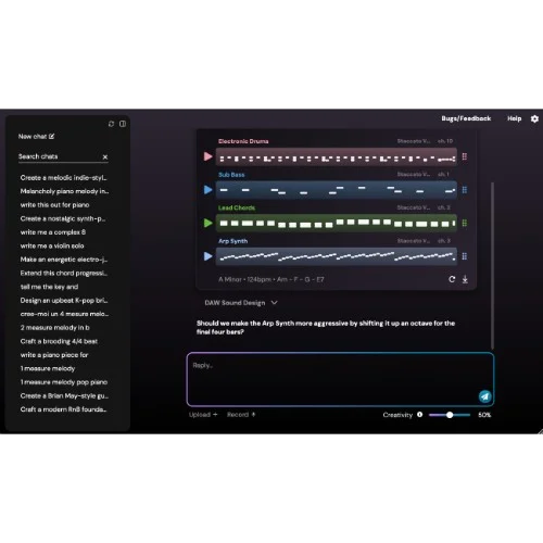 Staccato AI Staccato Basic interface