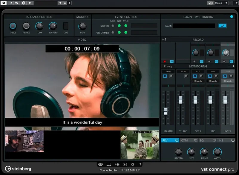Steinberg VST Connect Pro 5.5 interface
