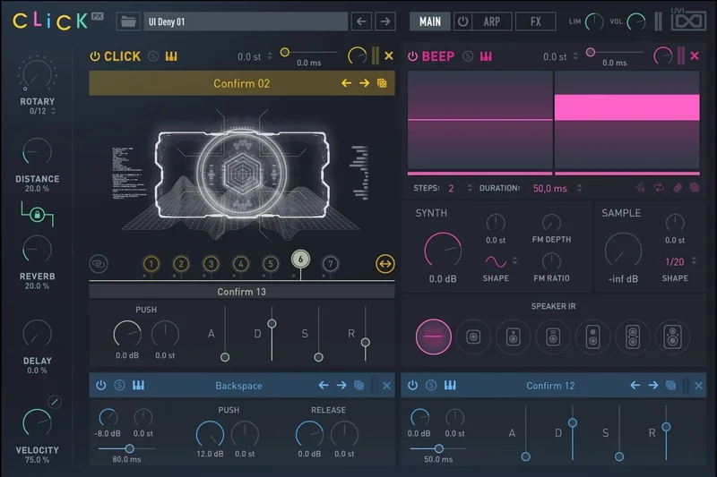 UVI Click interface