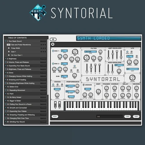 Syntorial Syntorial - The Ultimate Synthesizer Tutorial interface
