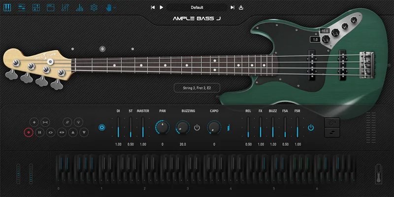 Ample Sound Ample Bass J interface