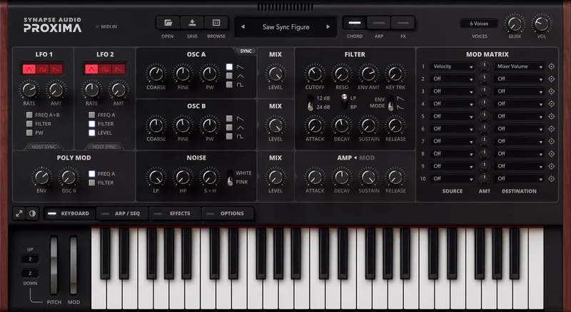 Synapse Audio Proxima interface