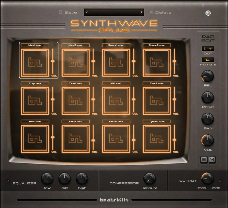 BeatSkillz Synthwave Drums V2 Upgrade from Synthwave Drums V1 interface