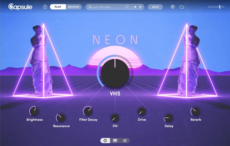 Capsule Audio Neon interface