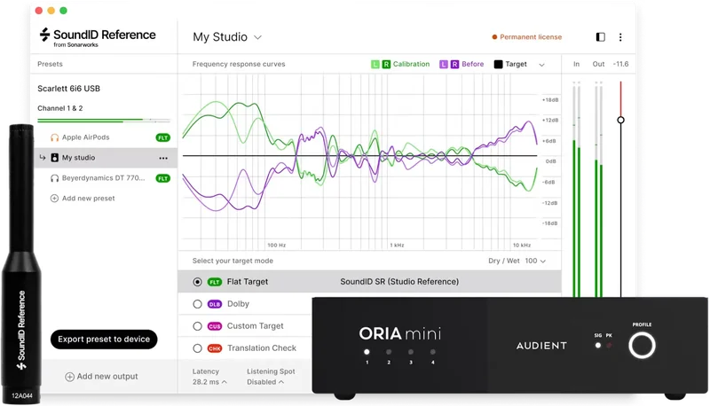 Sonarworks SoundID Reference Add-on for ORIA Mini interface
