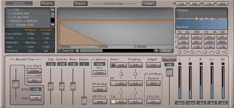 Waves IR360 interface