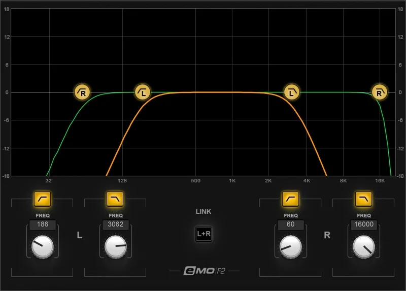Waves eMo F2 Filter interface