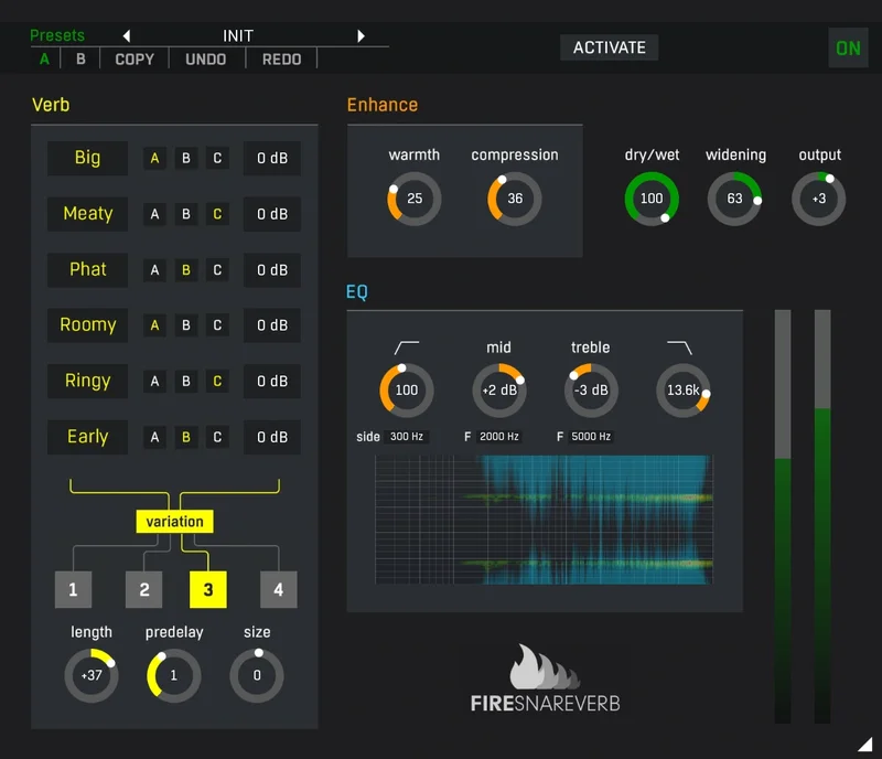 United Plugins FireSnareVerb interface