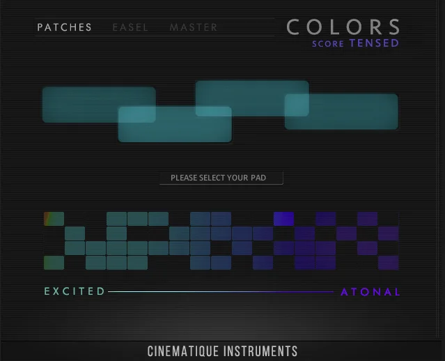 Cinematique Instruments Colors: Score Tensed interface