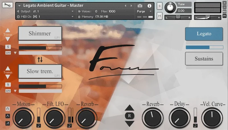 David Forner El Dorado: Legato Ambient Guitar interface