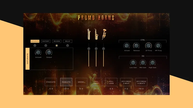Promo Horns interface