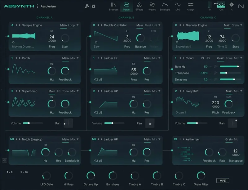 Native Instruments Absynth 6 - Update from Previous Version interface