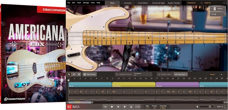 Toontrack EBX Americana interface