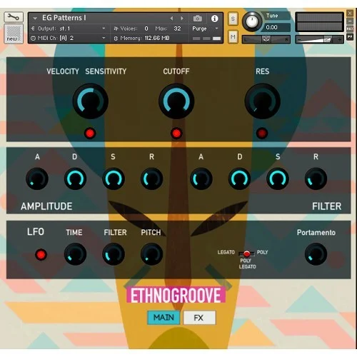 Rast Sound EthnoGroove interface
