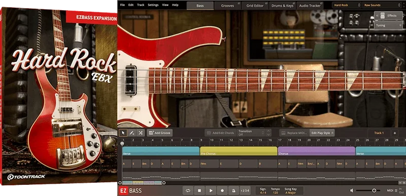 Toontrack EBX Hard Rock interface
