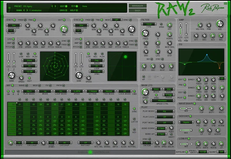 Rob Papen Raw 2 Upgrade interface