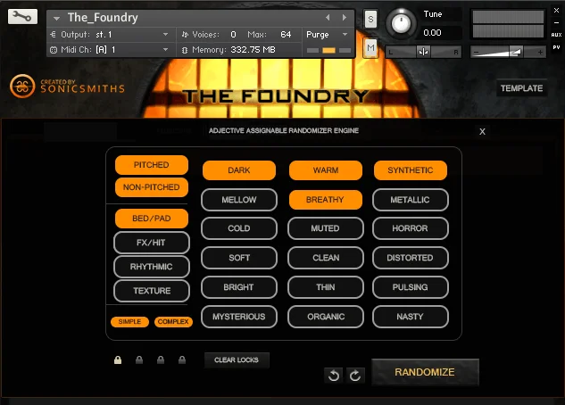 Big Fish Audio The Foundry interface