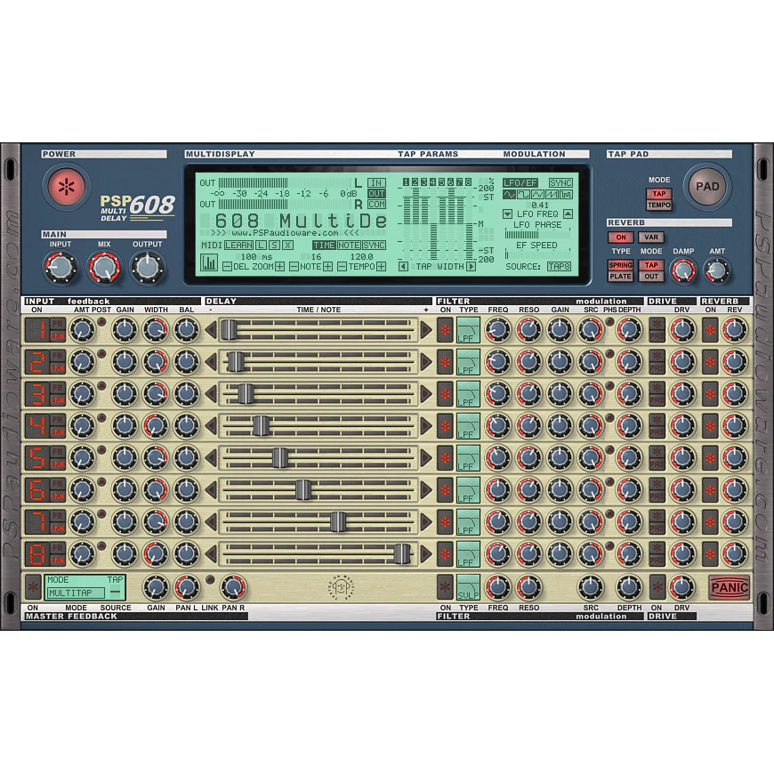 PSP Audioware 608 MultiDelay interface