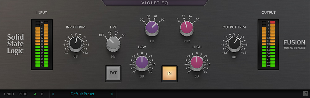 Solid State Logic SSL Fusion Violet EQ interface