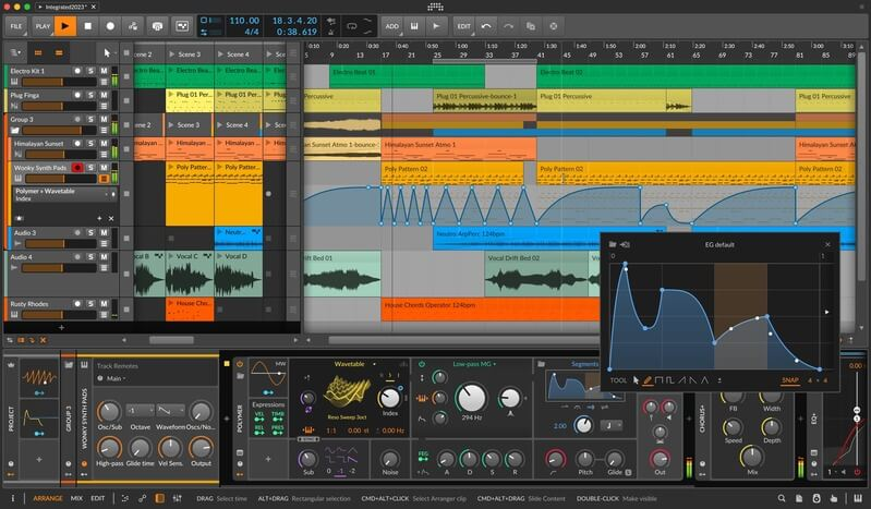 Bitwig Bitwig Studio 5 interface
