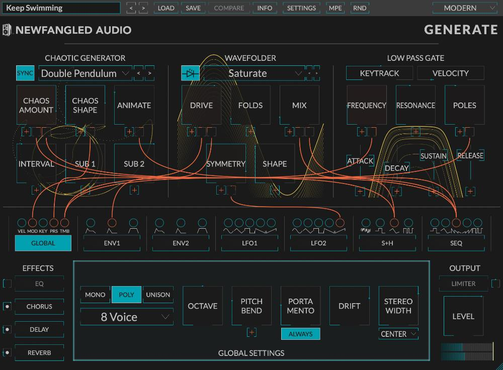 Newfangled Audio Generate interface