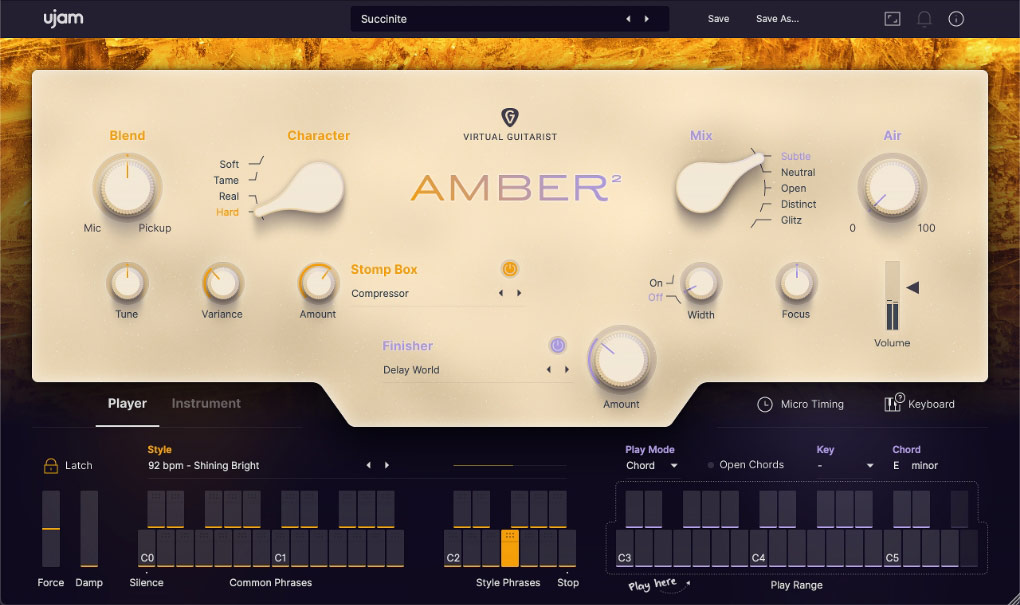 ujam AMBER 2 interface