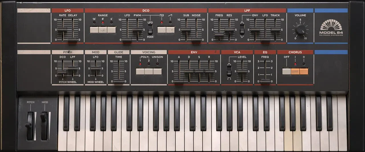 Softube Model 84 Polyphonic Synth interface