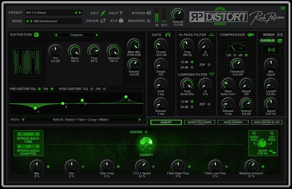 Rob Papen RP-Distort 2 interface