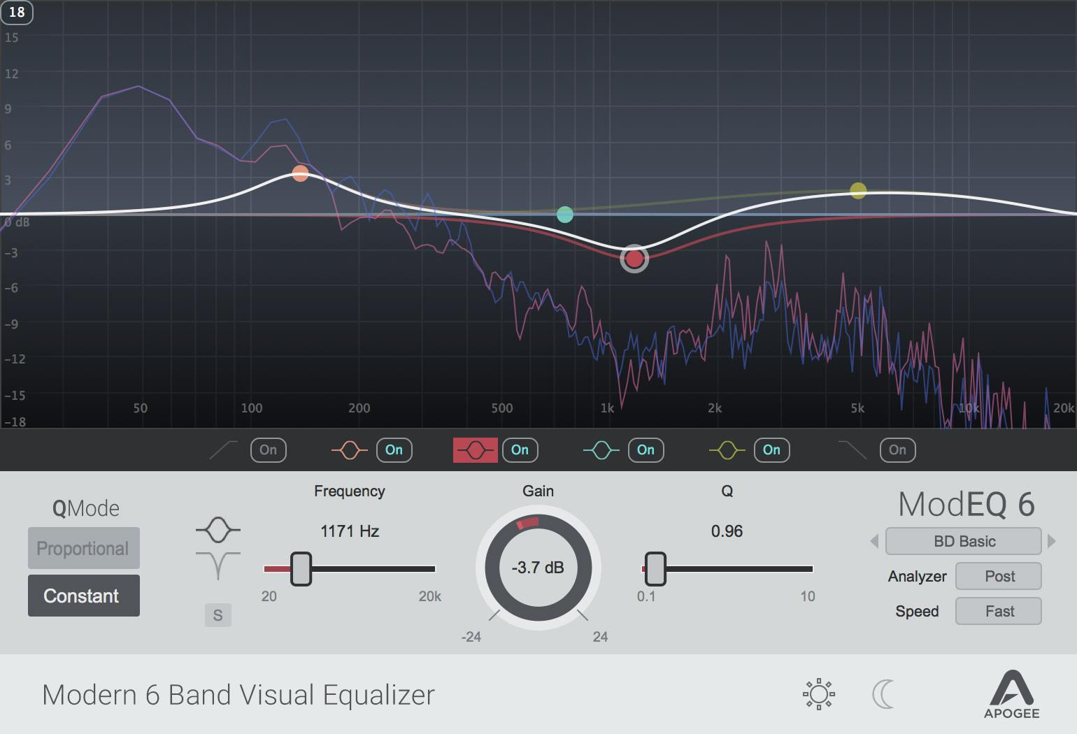 Apogee ModEQ 6 interface
