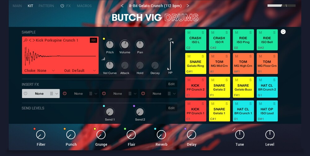 Native Instruments Butch Vig Drums interface