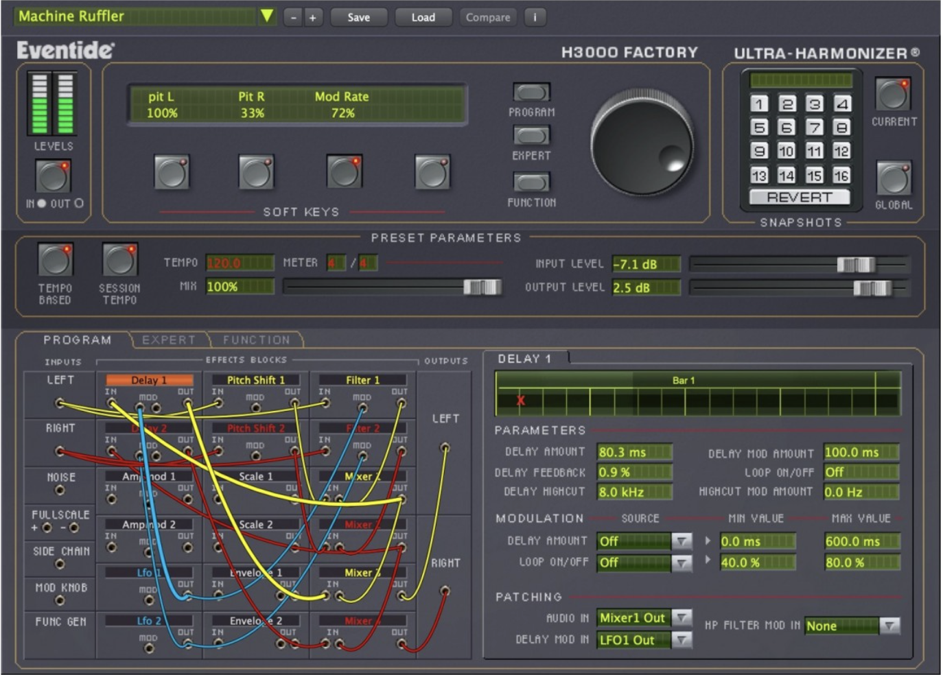 Eventide H3000 Factory interface