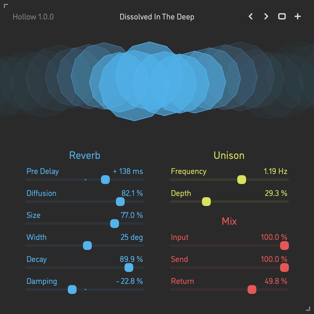 Sinevibes Hollow interface
