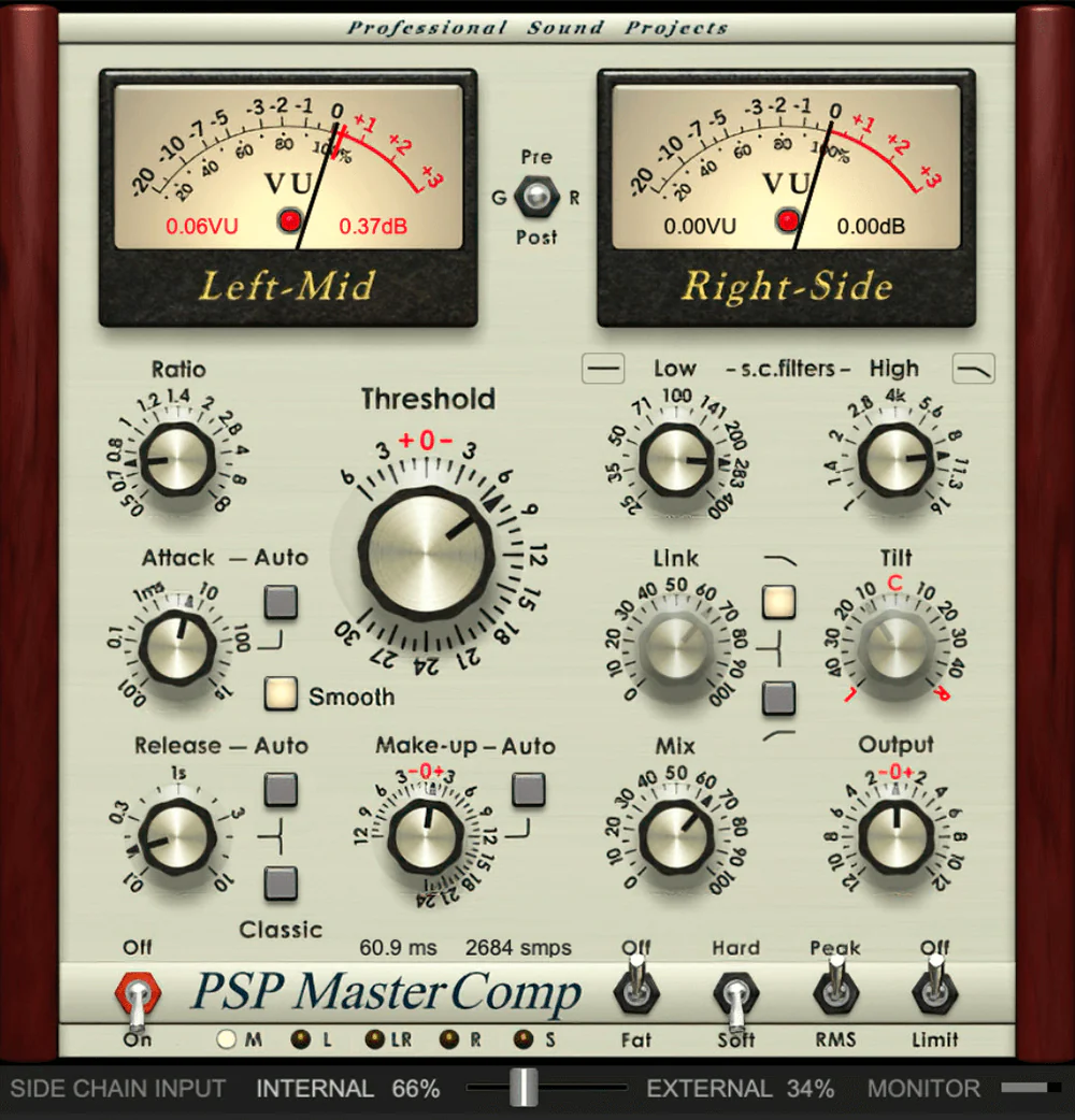 PSP Audioware MasterComp interface