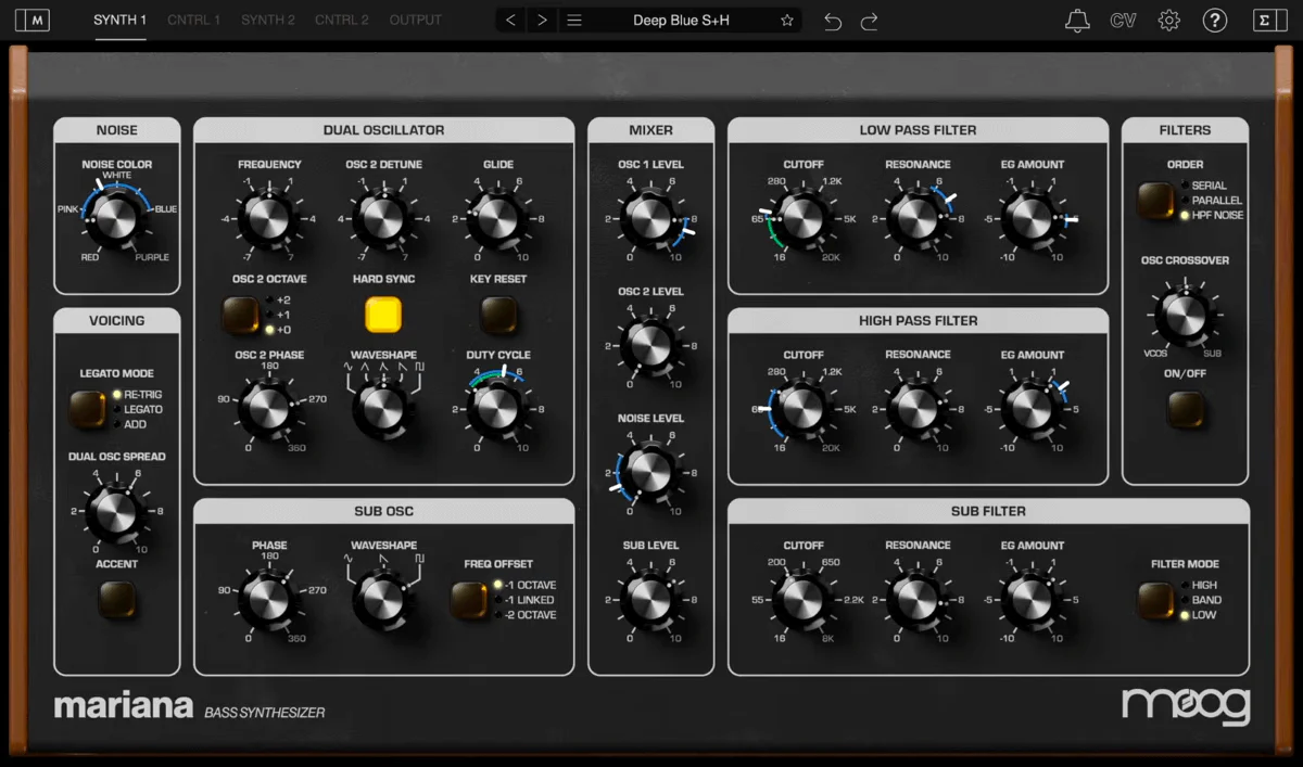Moog Mariana interface