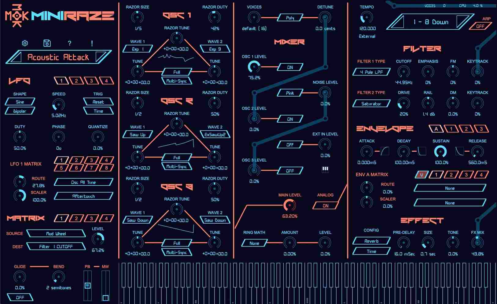 MOK Miniraze interface