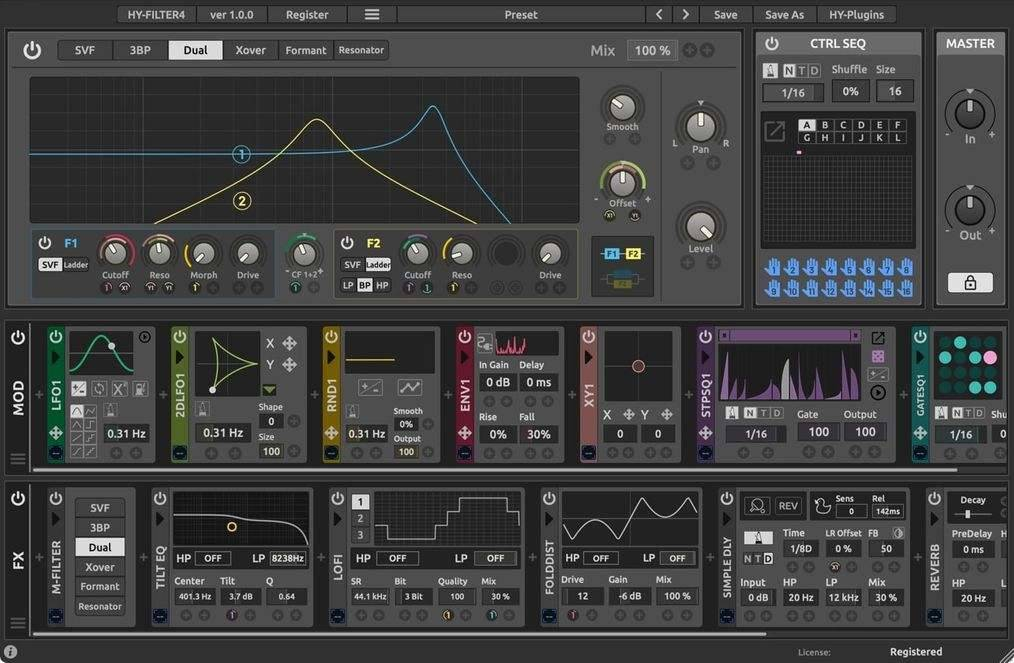 HY-Plugins HY-Filter4 interface