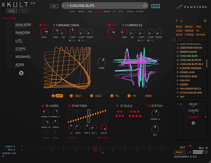 Tracktion Dawesome KULT interface